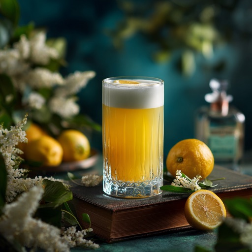 Gin Fizz cocktail made at home